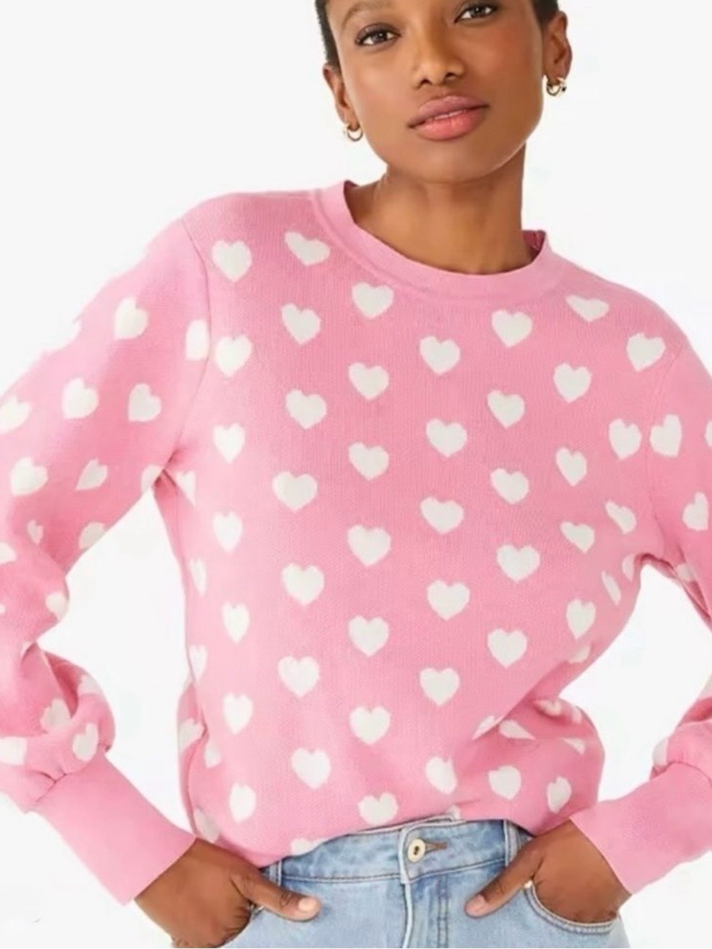 kate spade Perfect Heart Sweater Rich Carnation Size Large, NWT